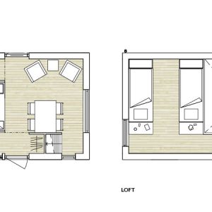 Attefallshus planlösning med loft