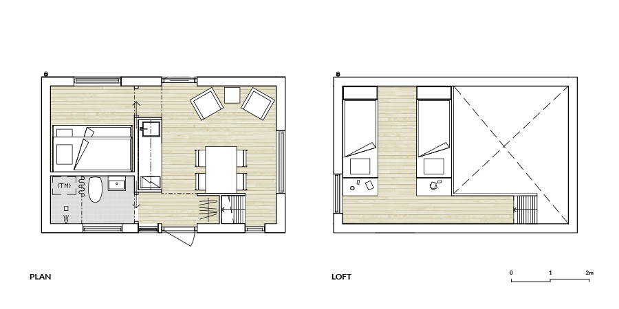 attefallshus planlösning med loft