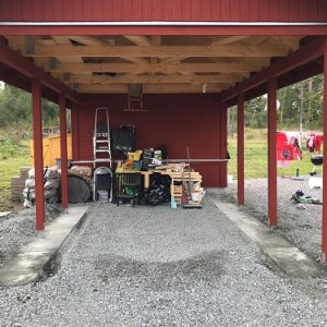 Bygga carport mot befintligt garage