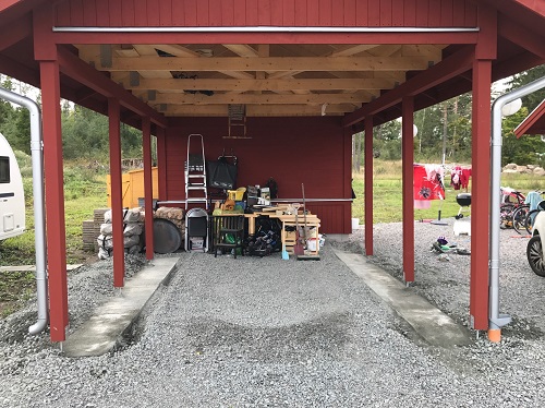 bygga carport mot befintligt garage