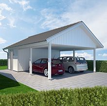 dubbel carport byggsats