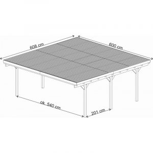 Dubbelcarport carport ritning