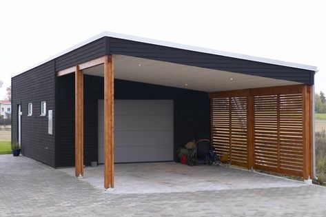 garage med carport pulpettak