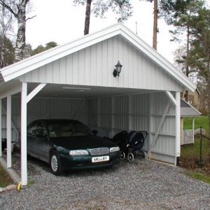 Garage på plintar