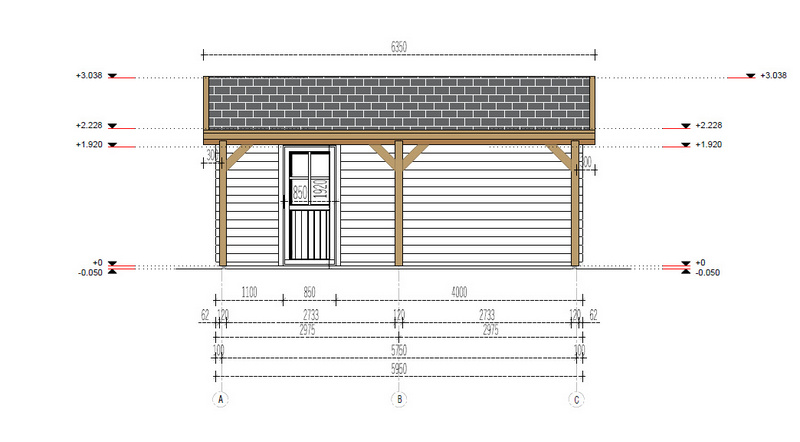 mått carport 2 bilar