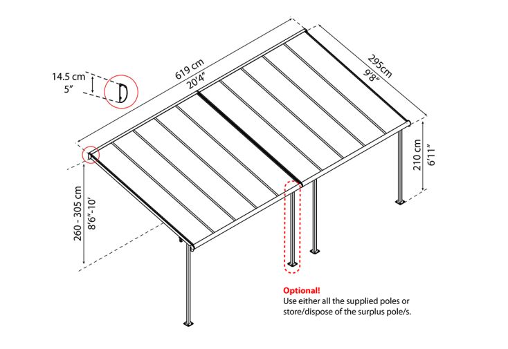 pergola mått