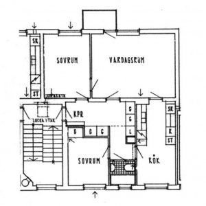 Planlösning 20- talshus