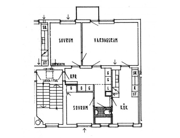 planlösning 20- talshus