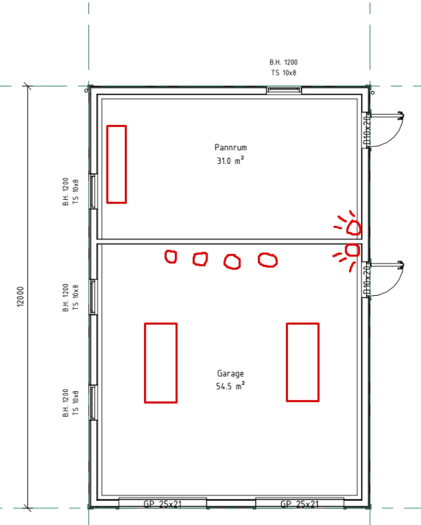 planlösning garage