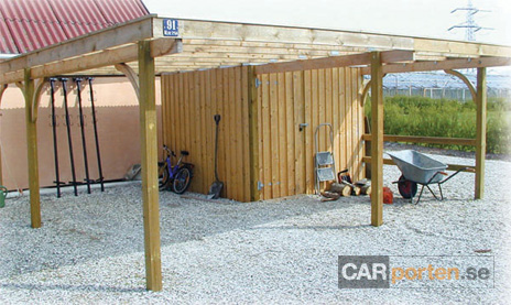 ritning carport pulpettak