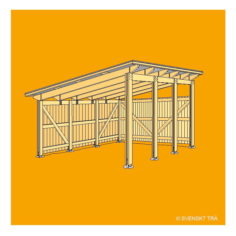 ritning carport snedtak