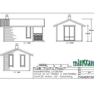 Ritning friggebod 15m2