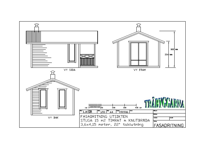 ritning friggebod 15m2