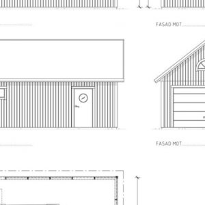 Ritning garage 25 kvm
