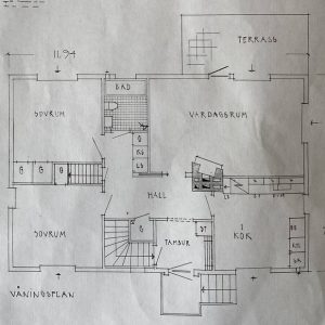 Tillbyggnad 1 1/2 planshus